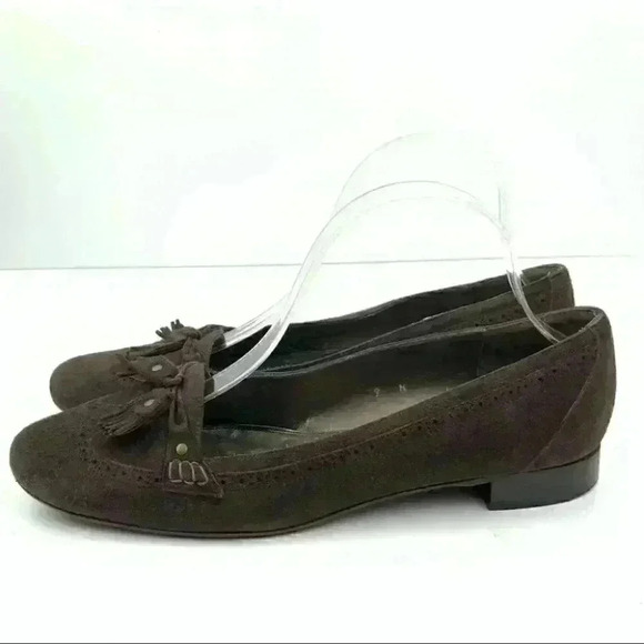 Talbots flats size 9 N brown suede tassel loafers - Picture 5 of 13